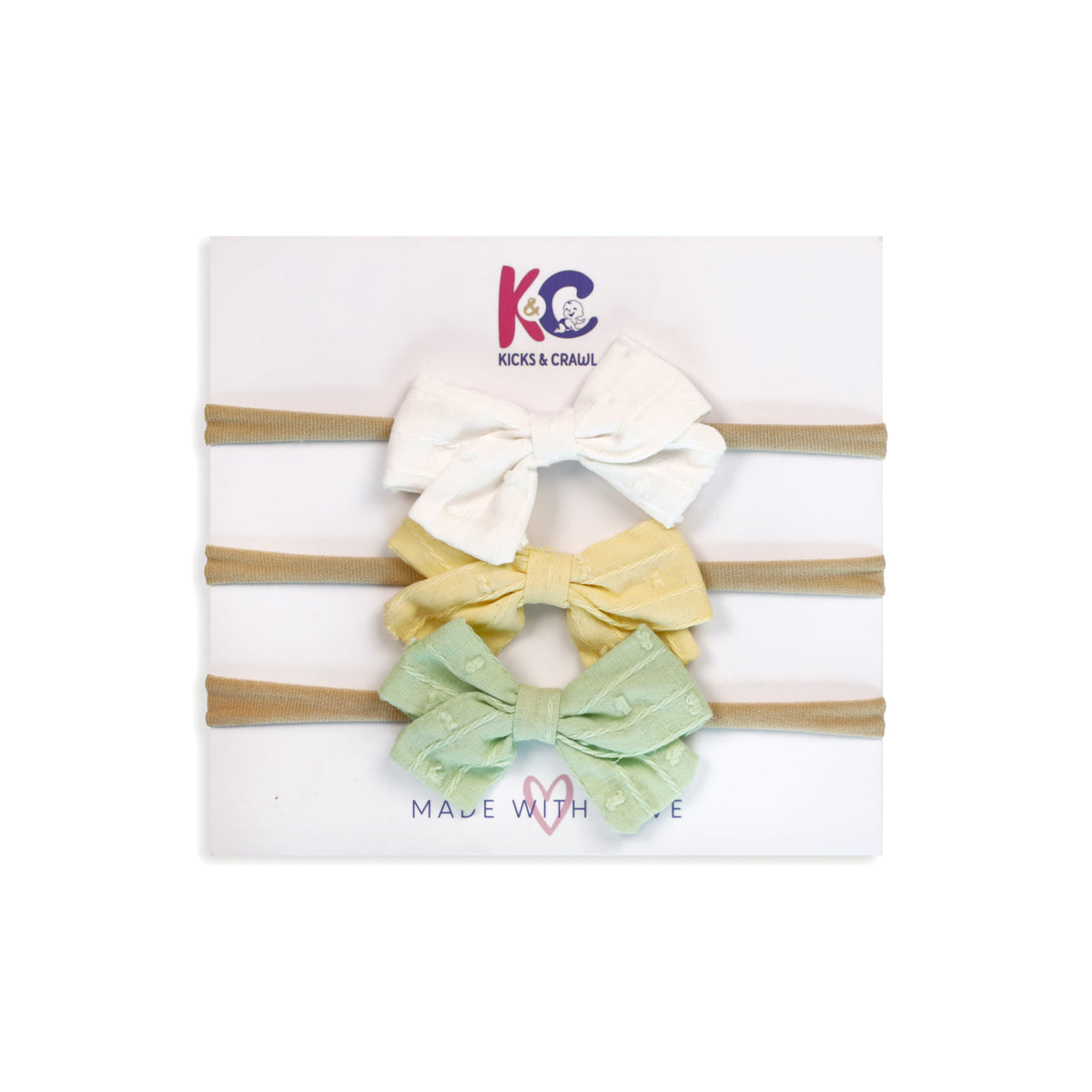 Tiny Bow Twist Baby Headbands (Pack of 3)