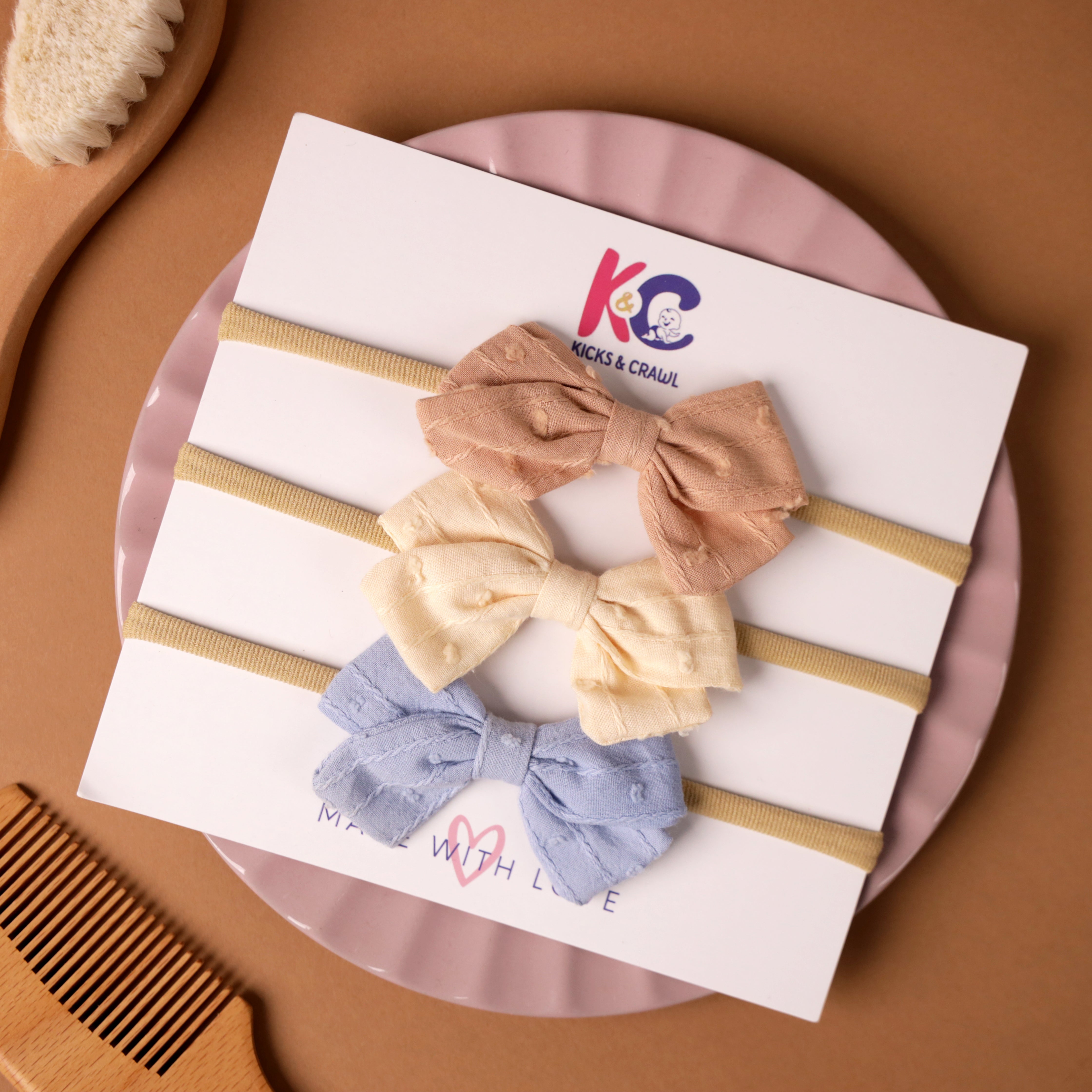 Bow Bloom Headbands (Pack of 3)