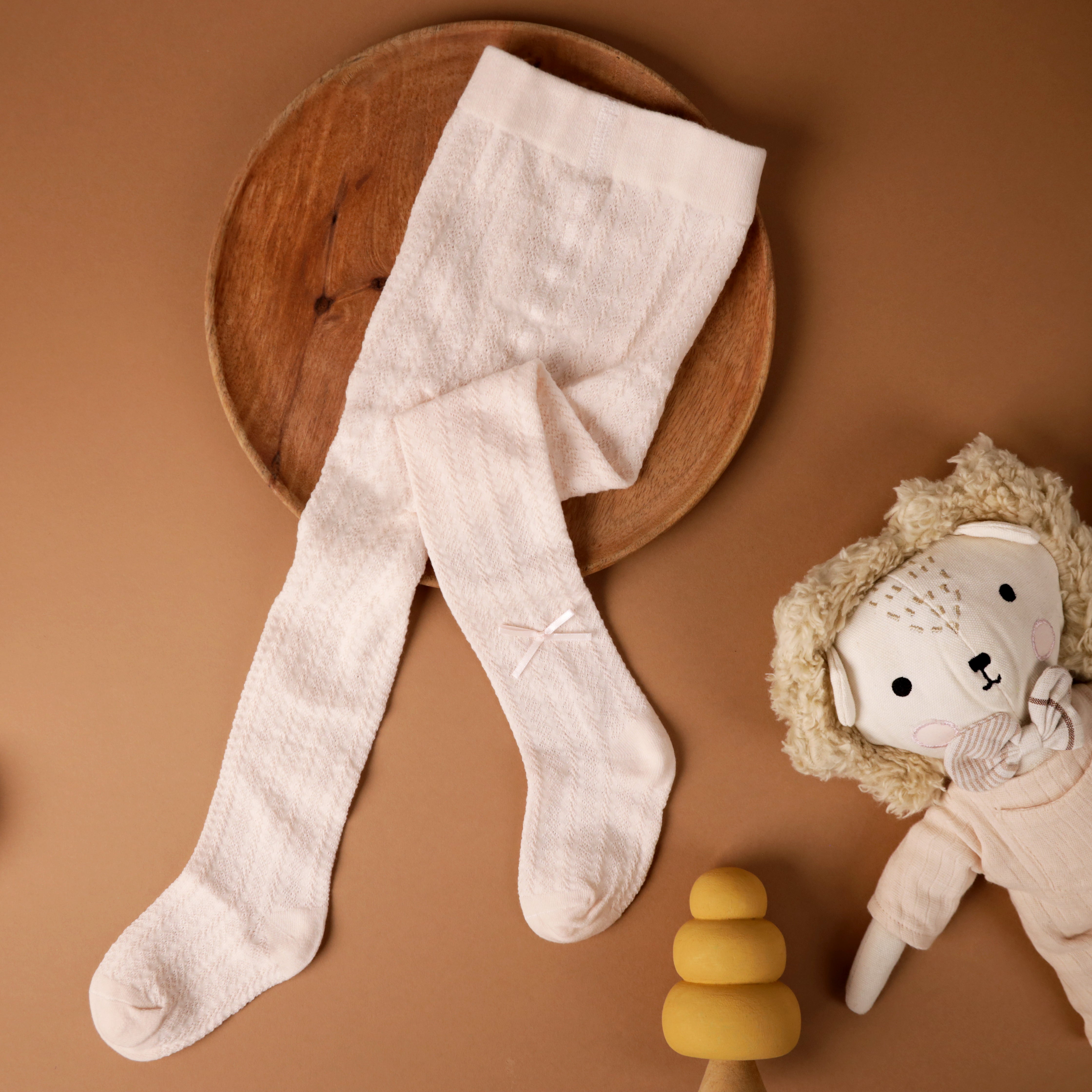 Soft Snuggles Bow Stocking - Baby Pink