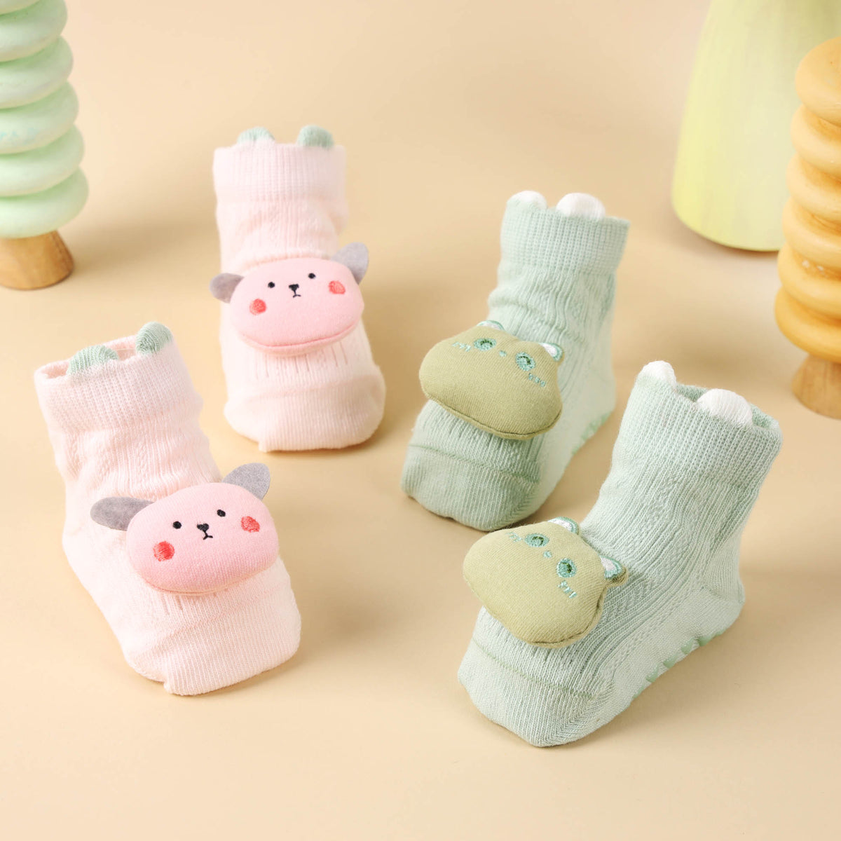 Froggy Friends 3D Baby Socks - Pack of 2