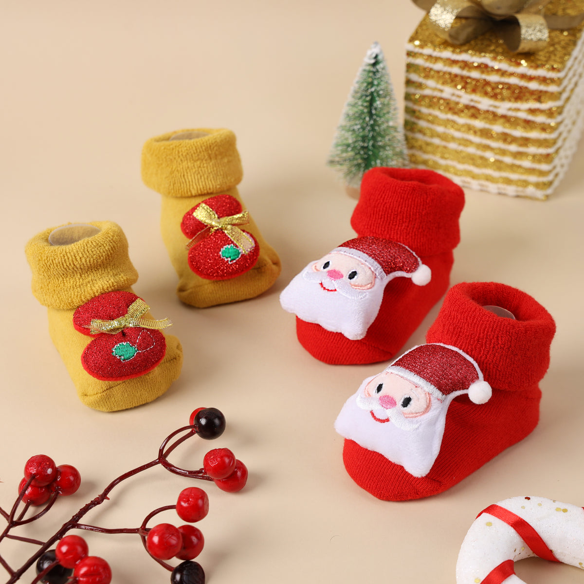 Tinsel Toes 3D Baby Socks - Pack of 2