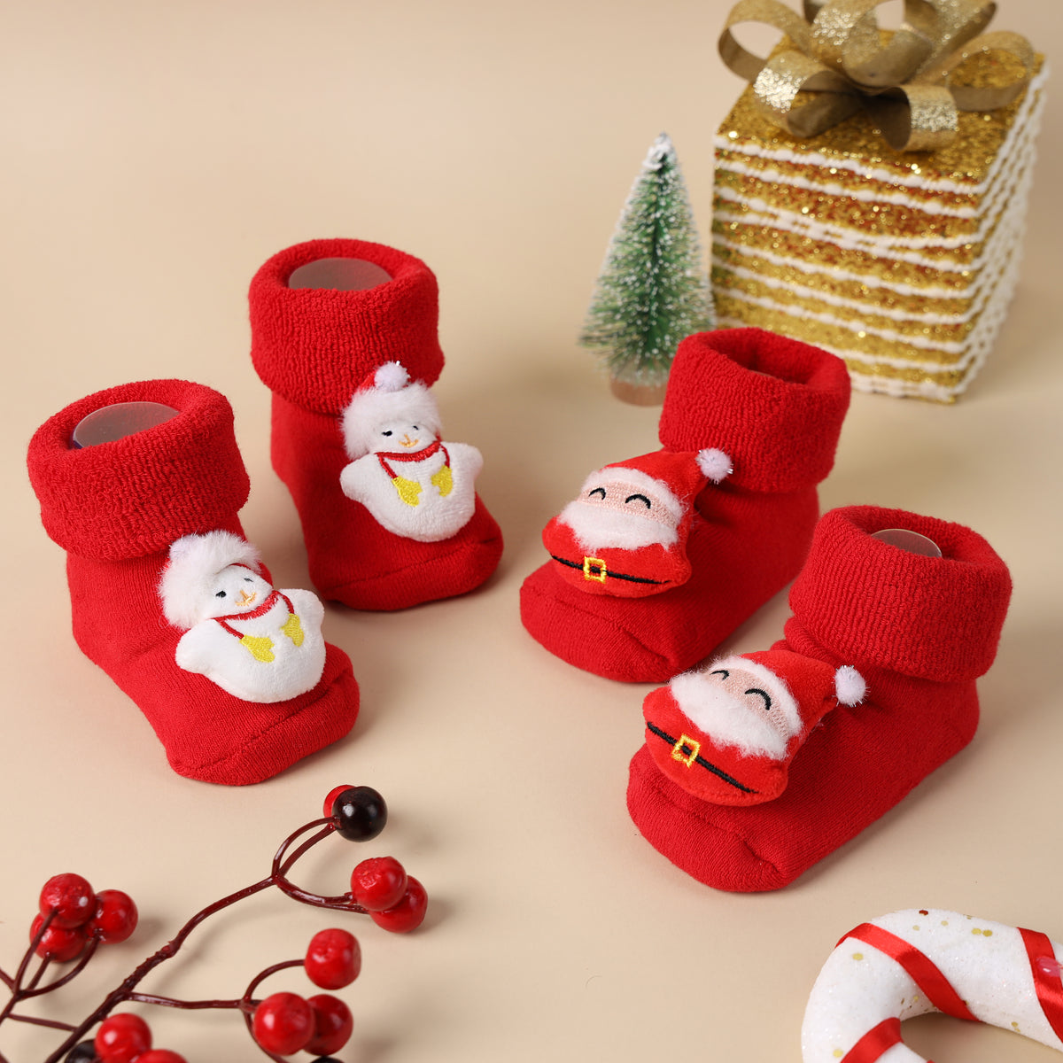 Holiday Cheer Baby Socks - Pack of 2