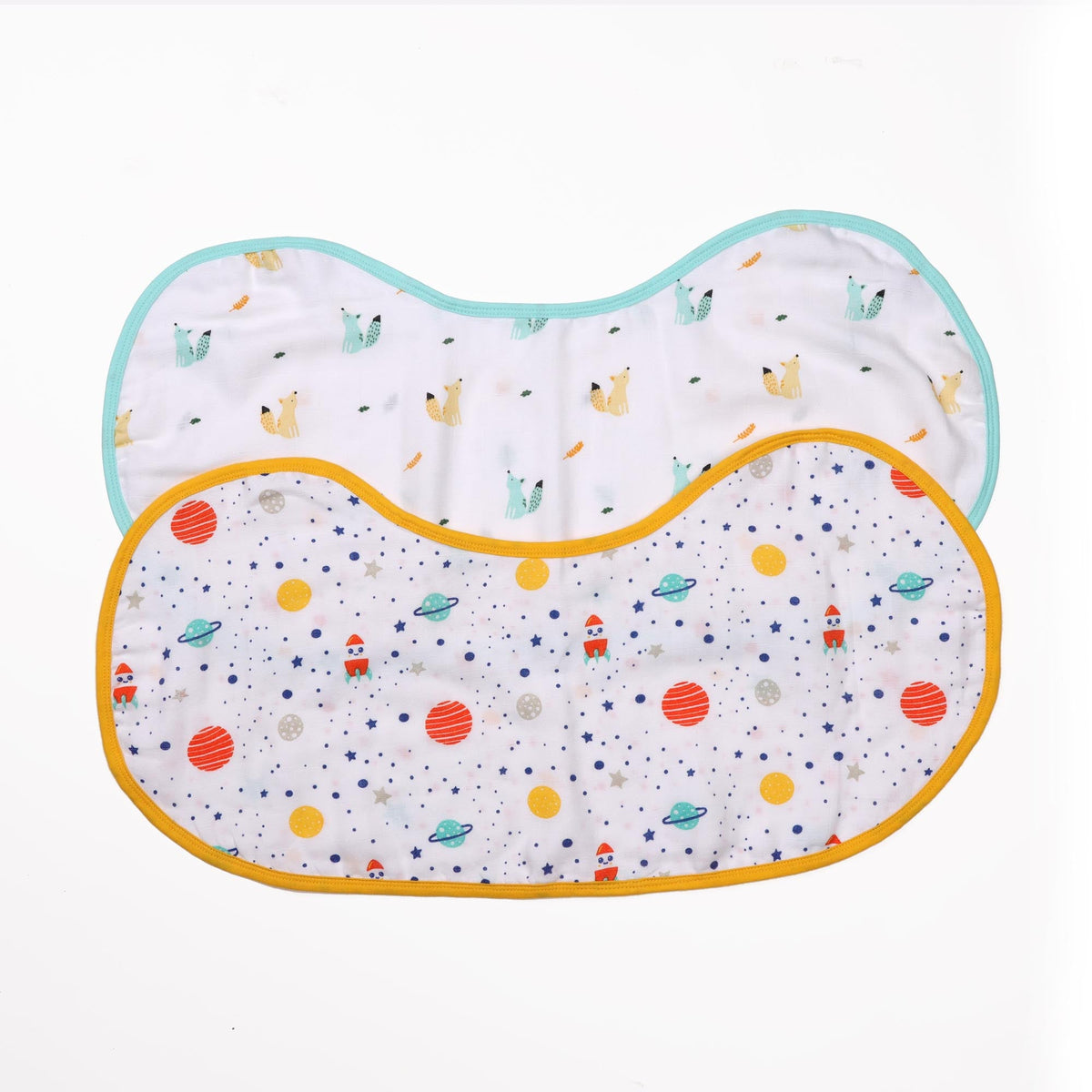 Baby Explorer Reversible Organic Baby Burp Cloth - 2 pack