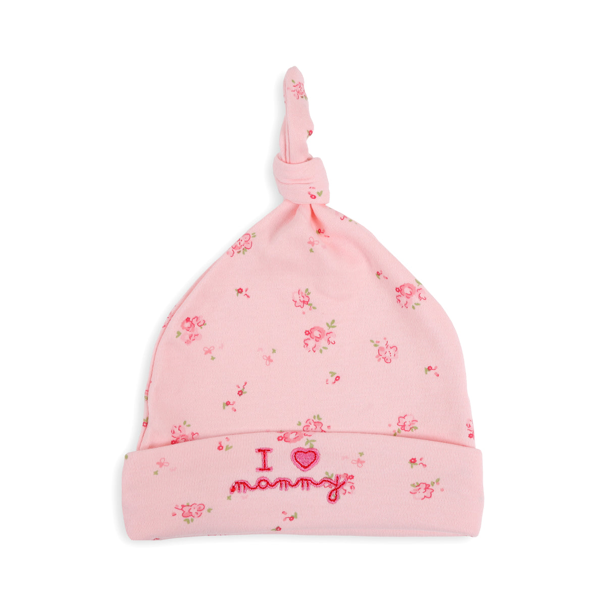 Little miss floral knotted Baby Caps - Pack of 3