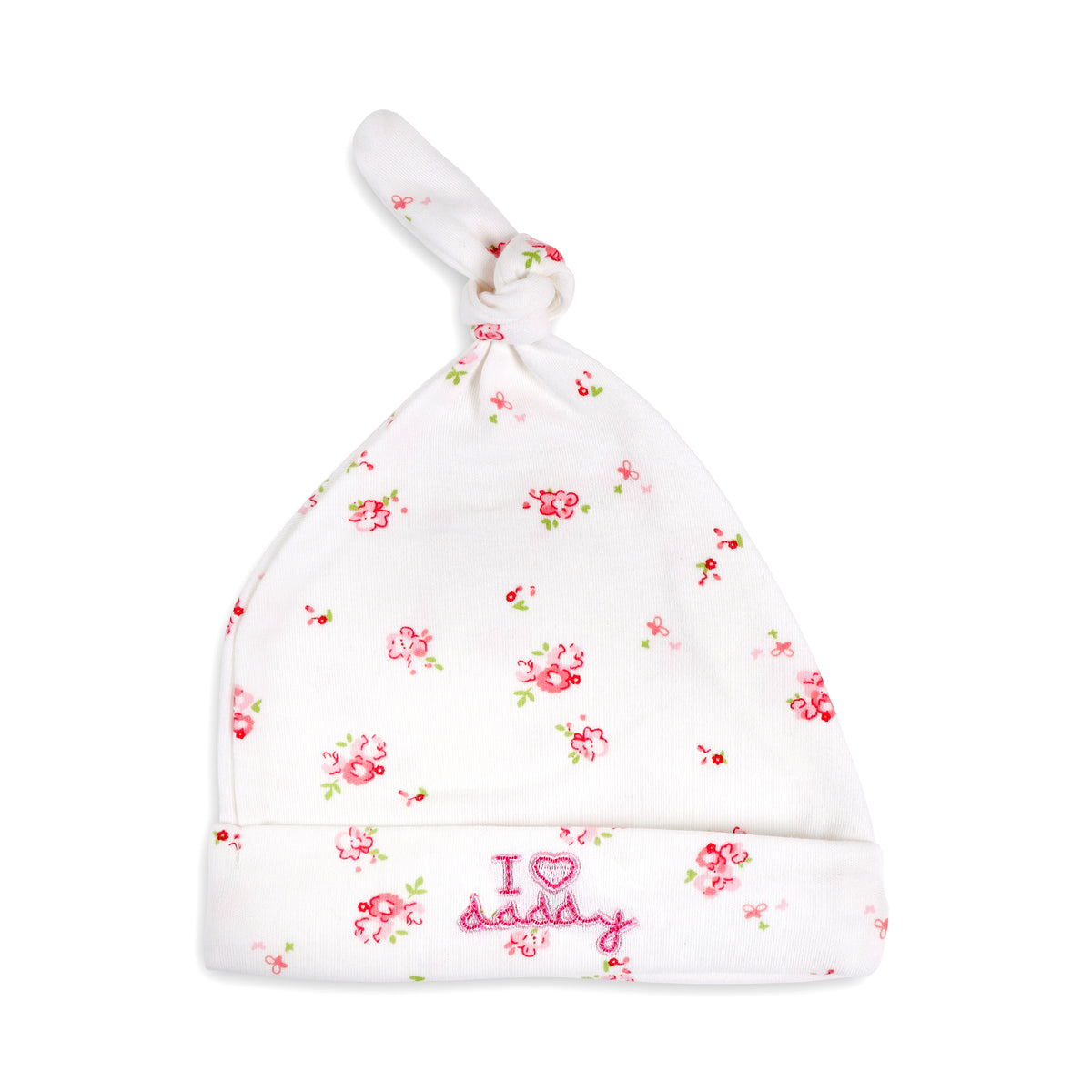 Little miss floral knotted Baby Caps - Pack of 3
