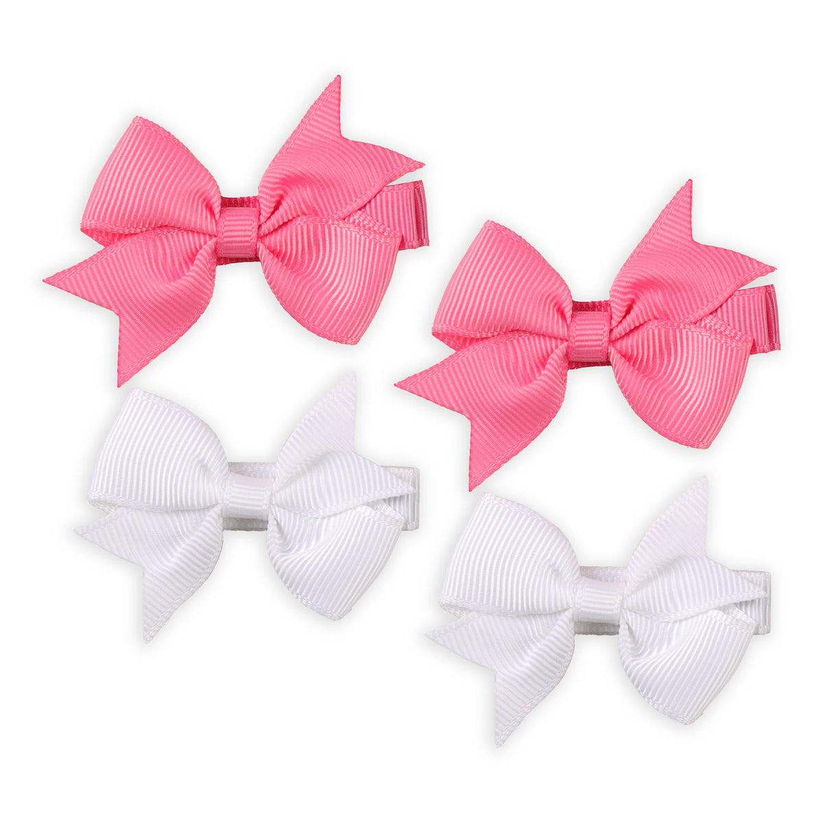 White and Hot Pink Locks Hairclips