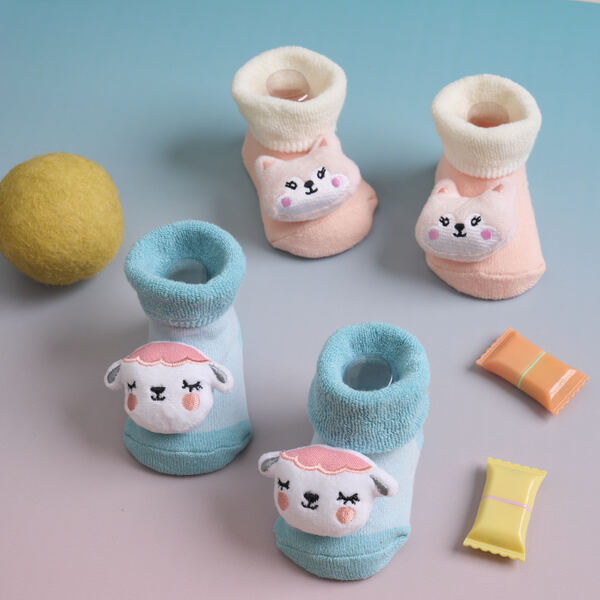 Fluffy Tails 3D Baby Socks - Pack of 2