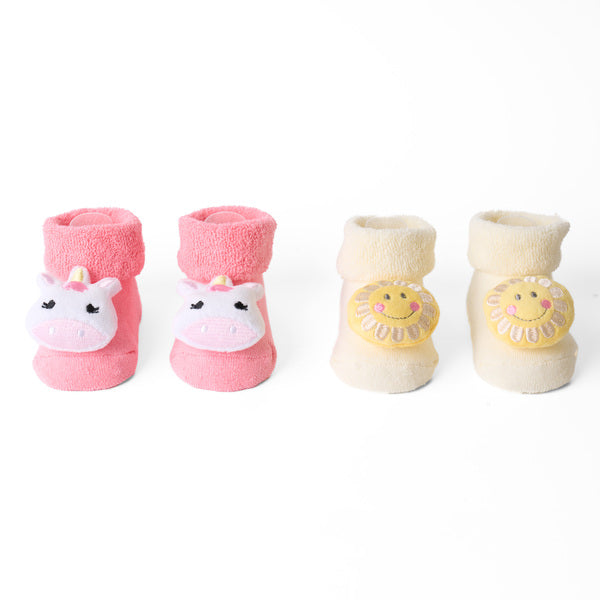Unicorn Shine 3D Baby Socks - Pack of 2