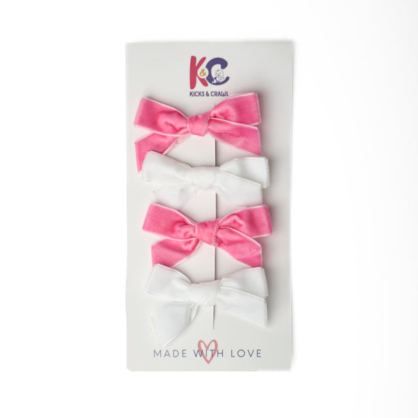 Cherry Blossom Bows Baby Clips (Set of 4)