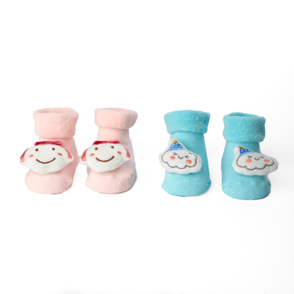 Monkey Friends 3D Baby Socks - Pack of 2