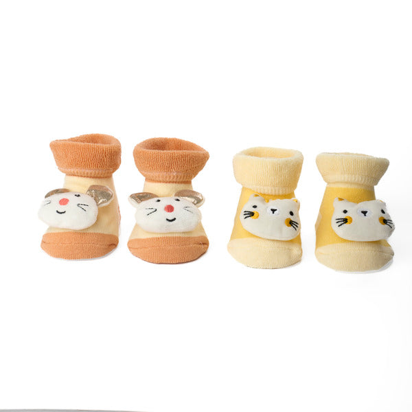 Mice and Meow 3D Baby Socks - Pack of 2