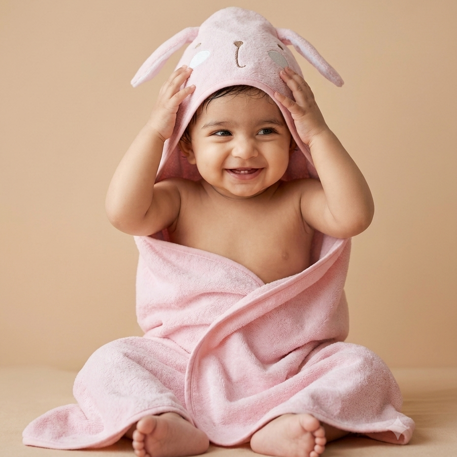Cute Kitty Hooded Towel