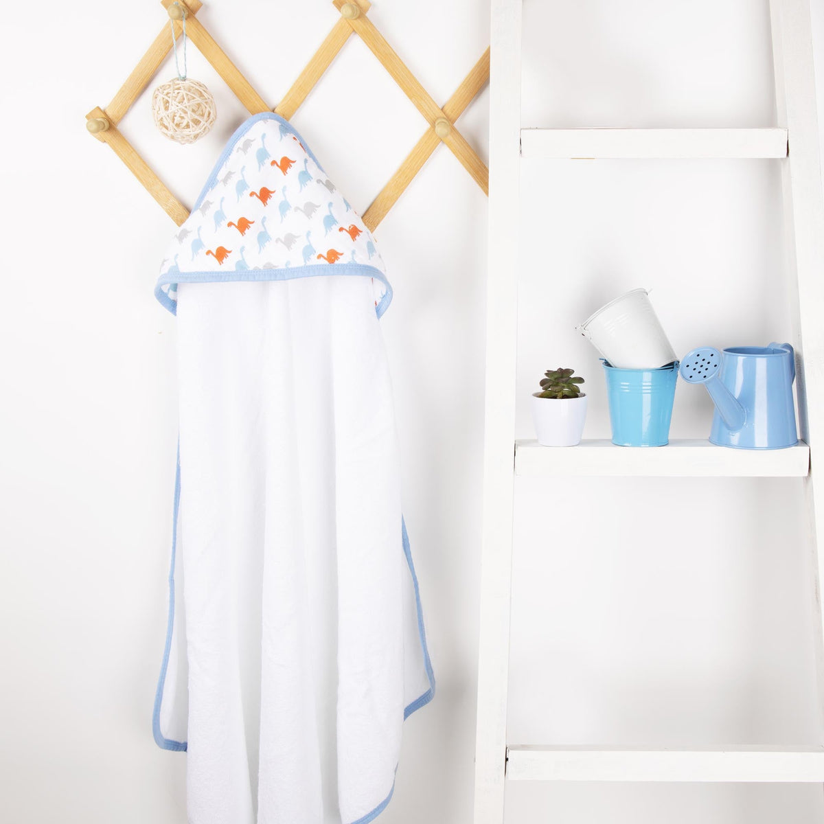Dino Friends Baby Muslin Hooded Towel