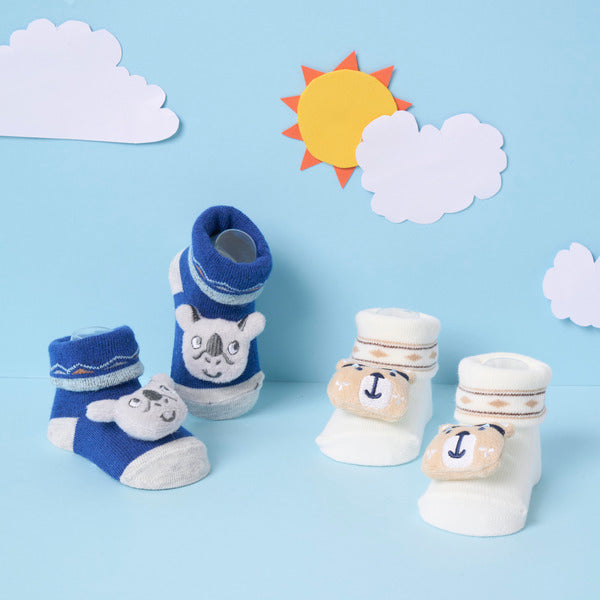 Cat Friends 3D Baby Socks - Pack of 2
