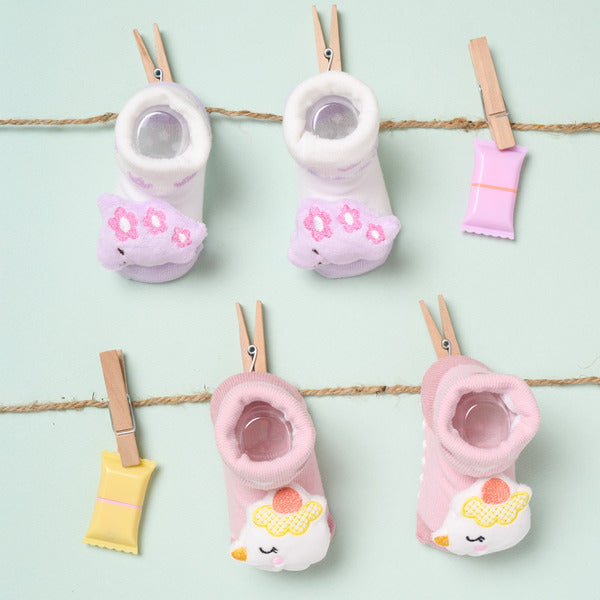 Rawr and Chirp 3D Baby Socks - Pack of 2