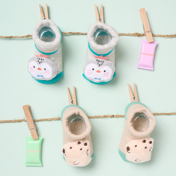 Wiggly Friends 3D Baby Socks - Pack of 2