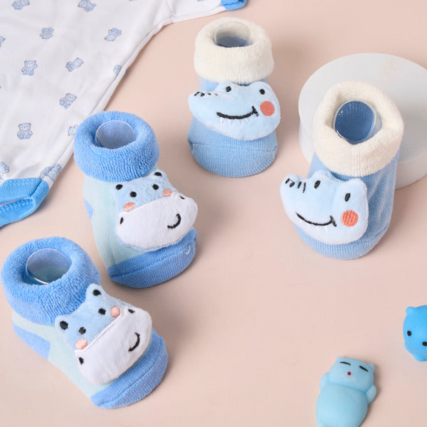 Hop and Moo 3D Baby Socks - Pack of 2