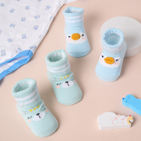 Chick Cubs Flat Baby Socks - Pack of 2