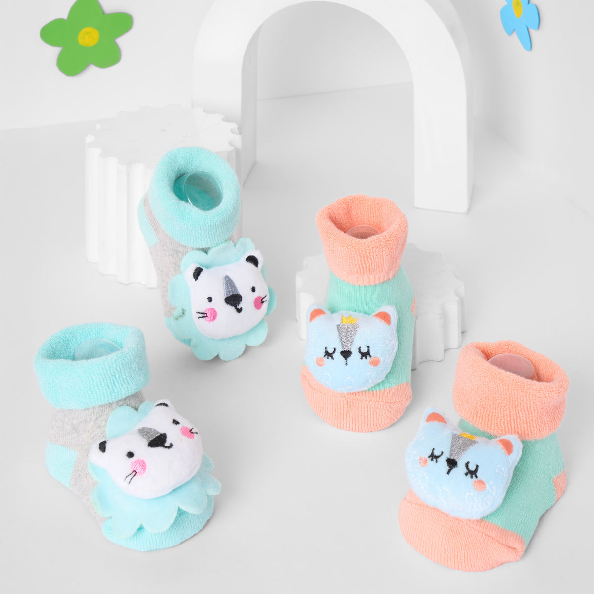 Cub Snuggles 3D Baby Socks - Pack of 2