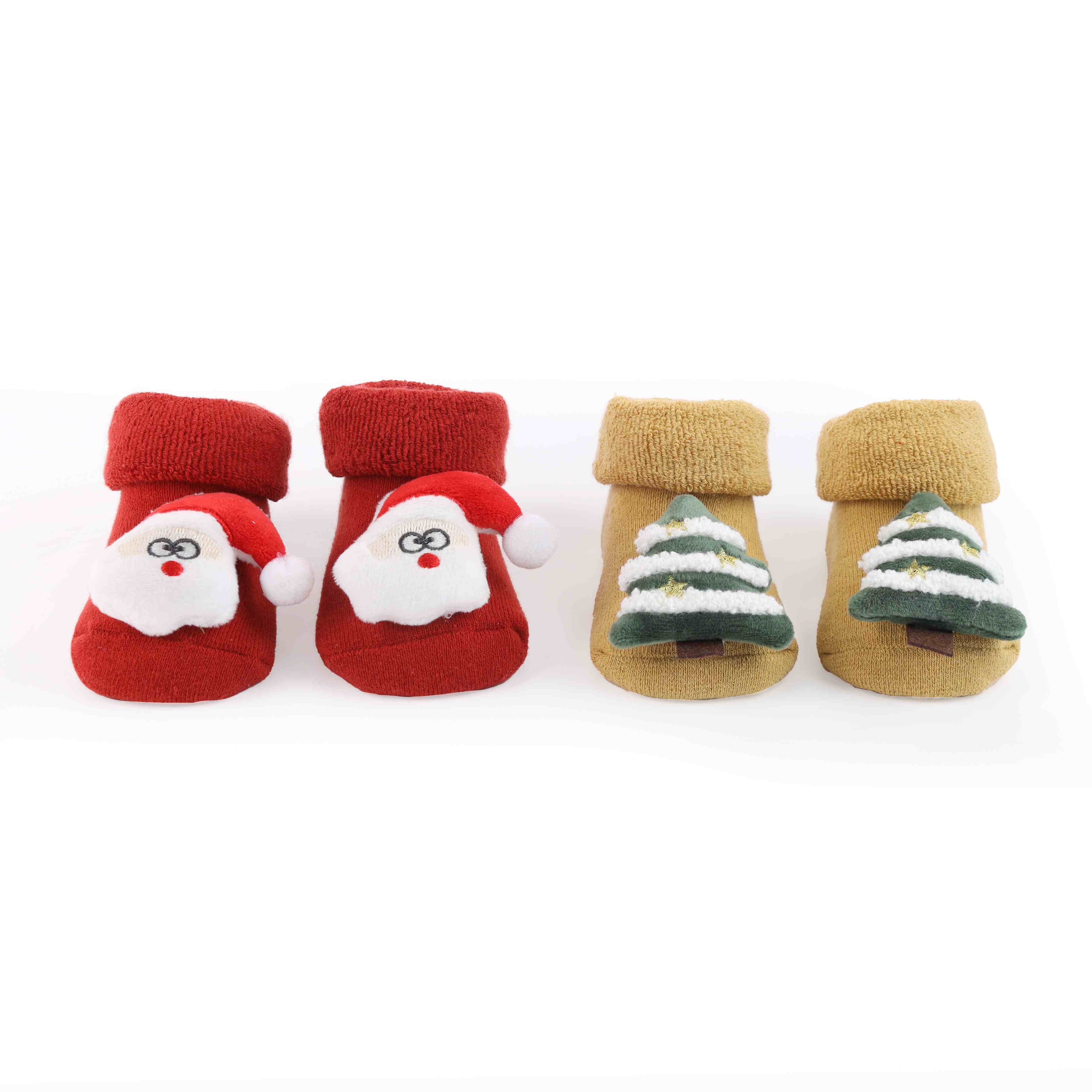 Santa's Little Helper Baby Socks - Pack of 2