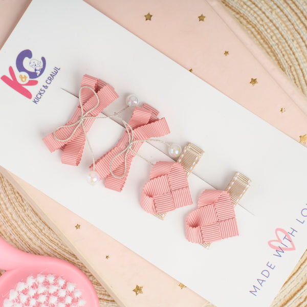 Love & Ribbon Baby Hair Clips