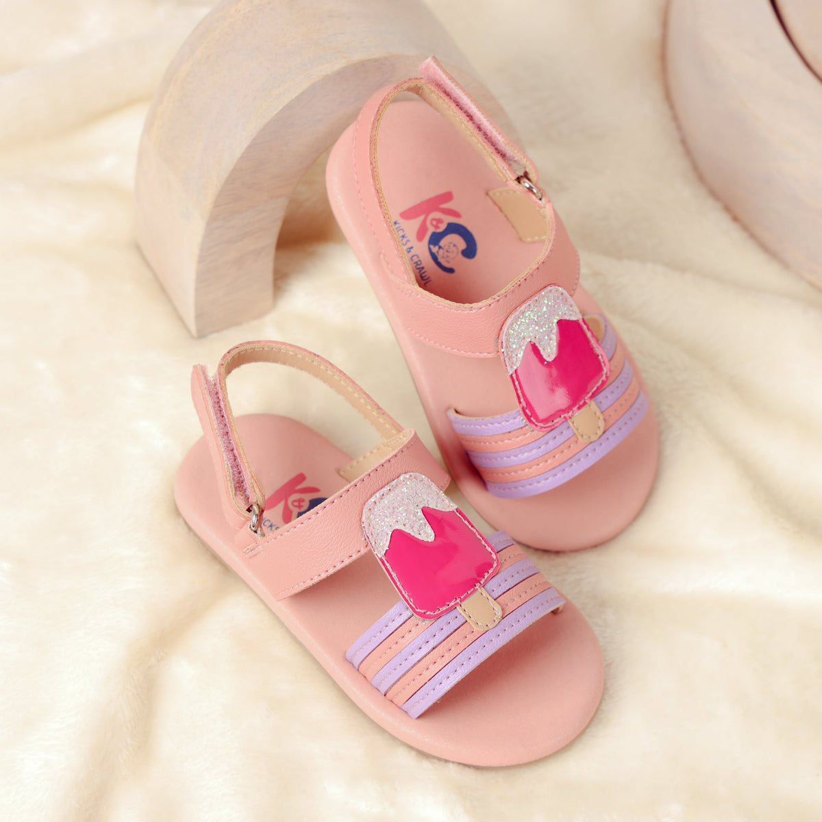 Hot Pink Candy Land Baby Sandals
