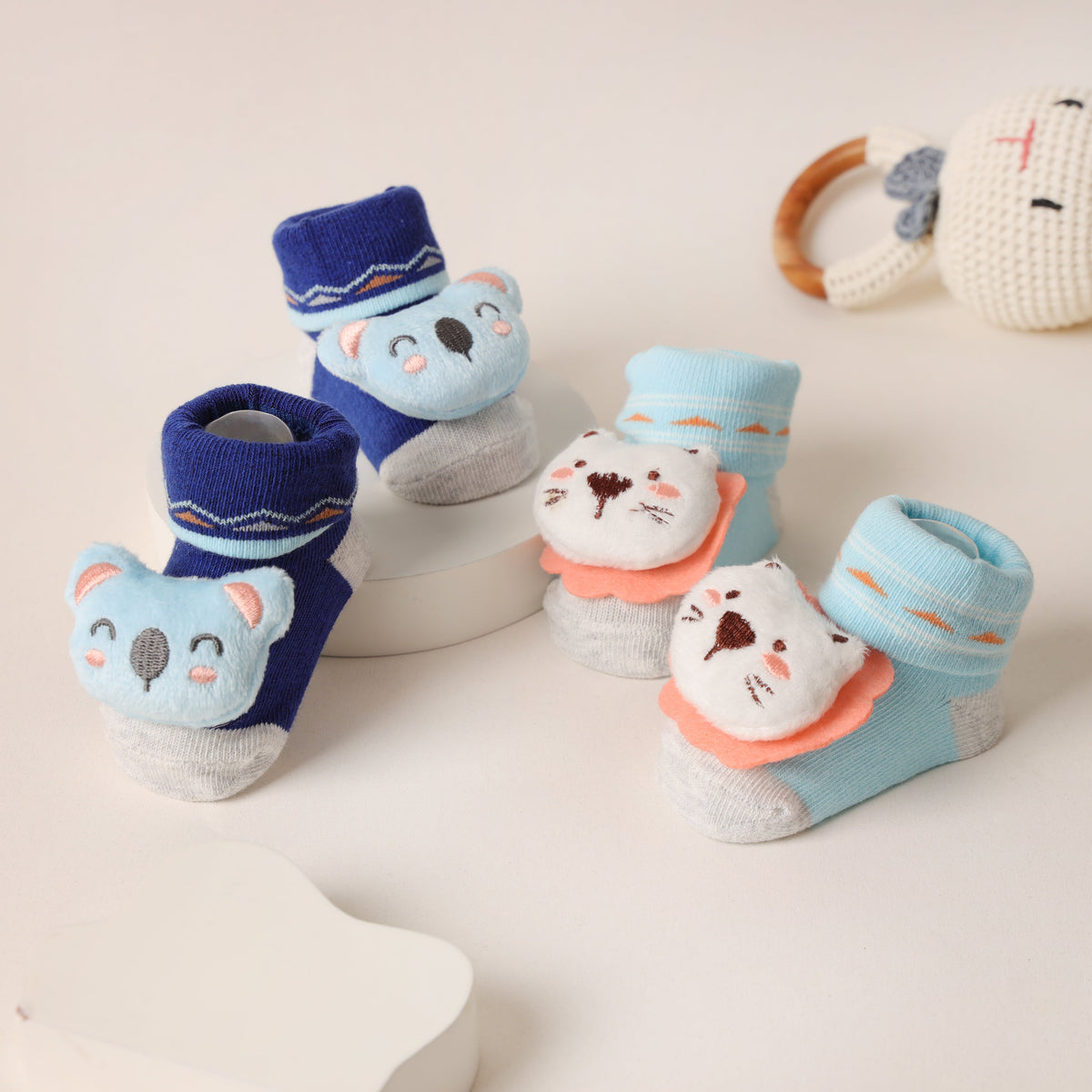 Koala Cuddle 3D Baby Sock (Pack of 2)