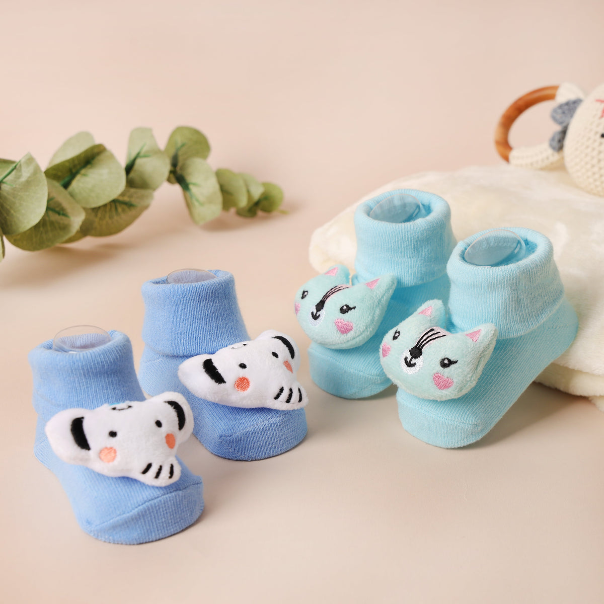 Trunk 'n Purr 3D Baby Socks - Pack of 2