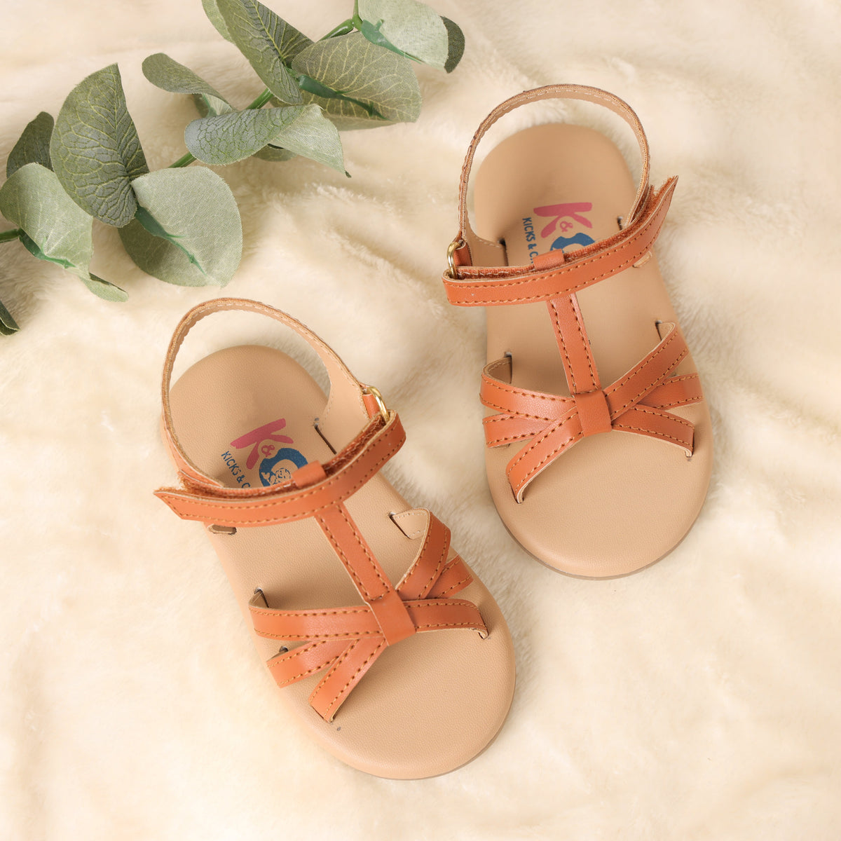 Dreamy Bliss Tan Baby Sandals