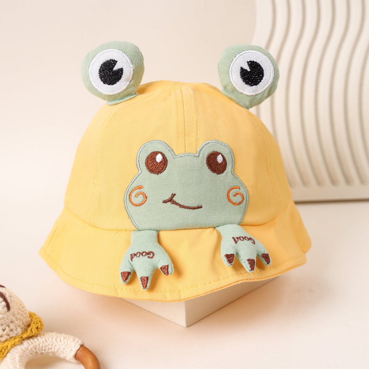 Hoppy Heads Yellow Baby Cap