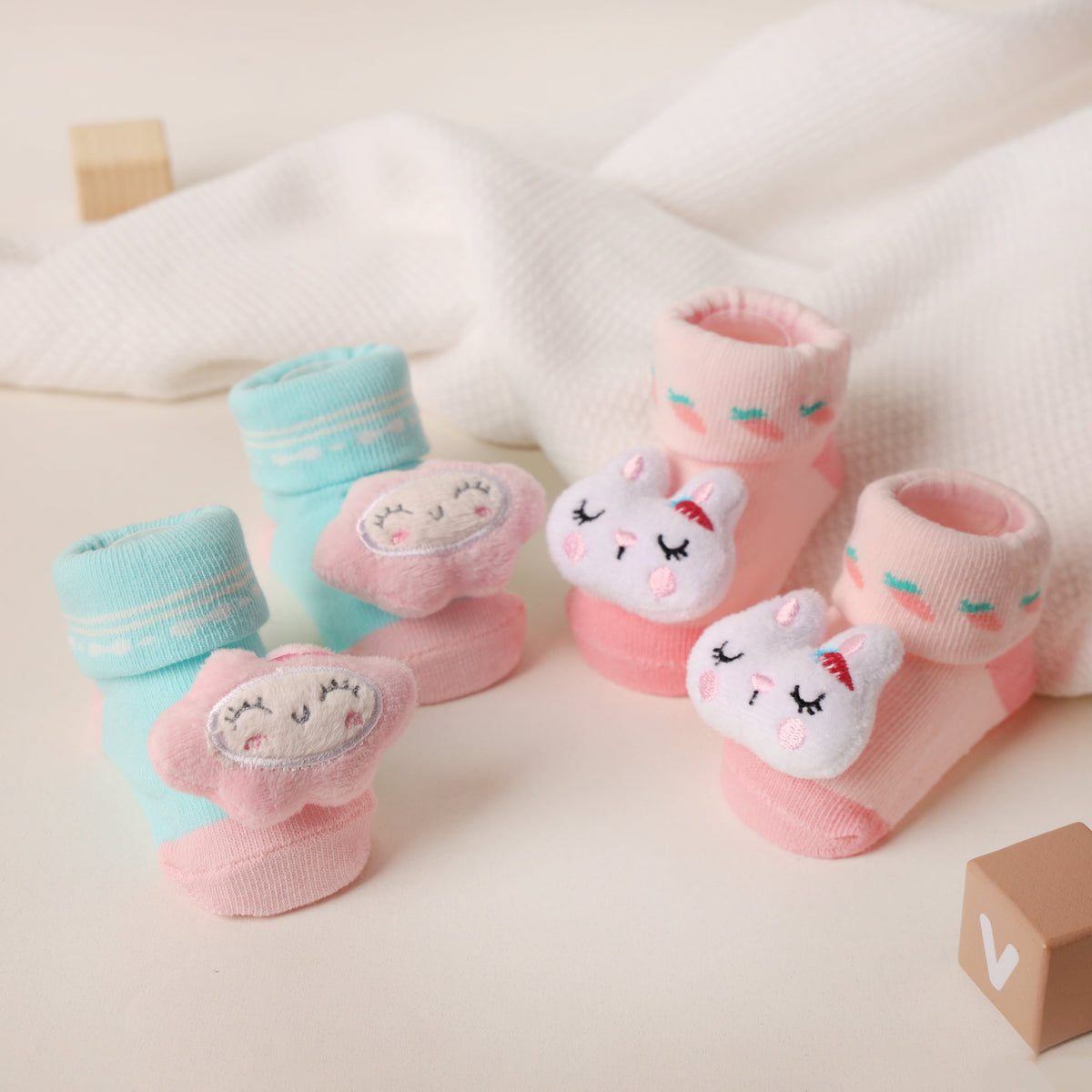 Kitten Fluff 3D Baby Socks (Pack of 2)