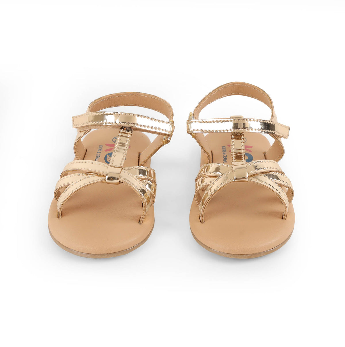 Dreamy Strappy Golden Baby Sandals