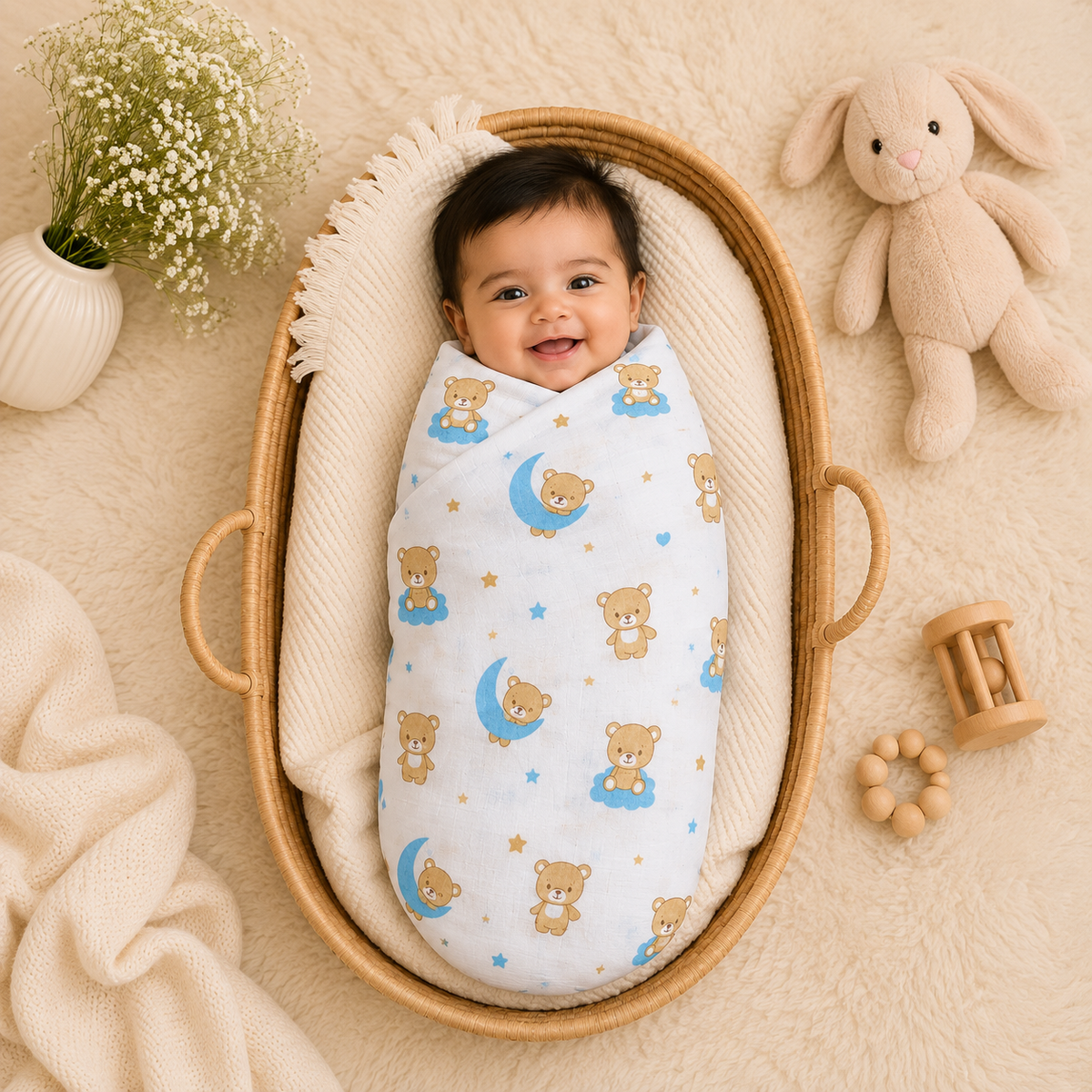 Sleepy Teddy Baby Swaddle