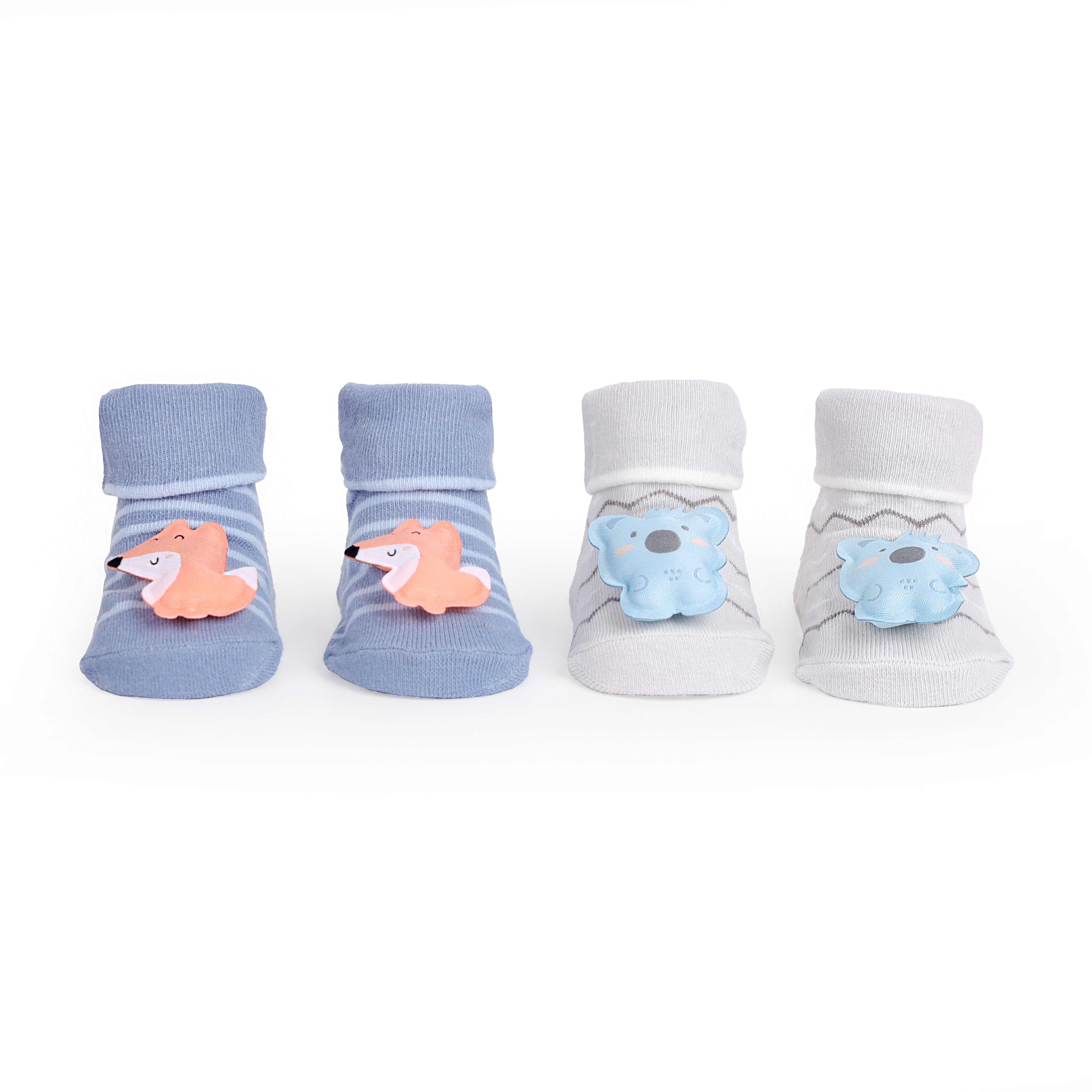 Foxy cuddles 3D Baby Socks - Pack of 2
