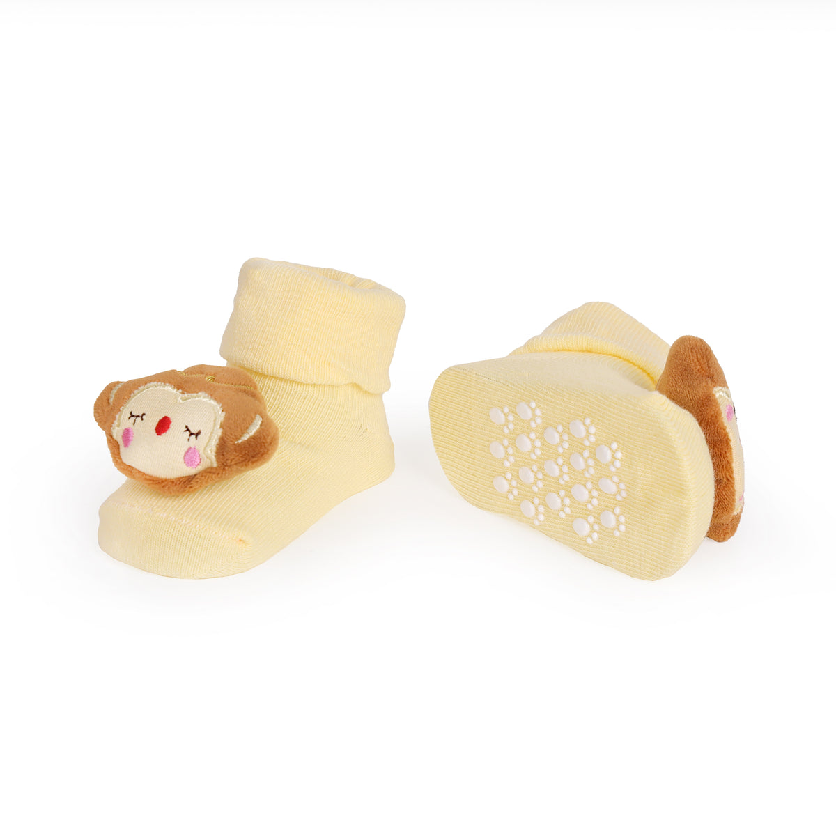 Monkey Friends 3D Baby Socks - Pack of 2