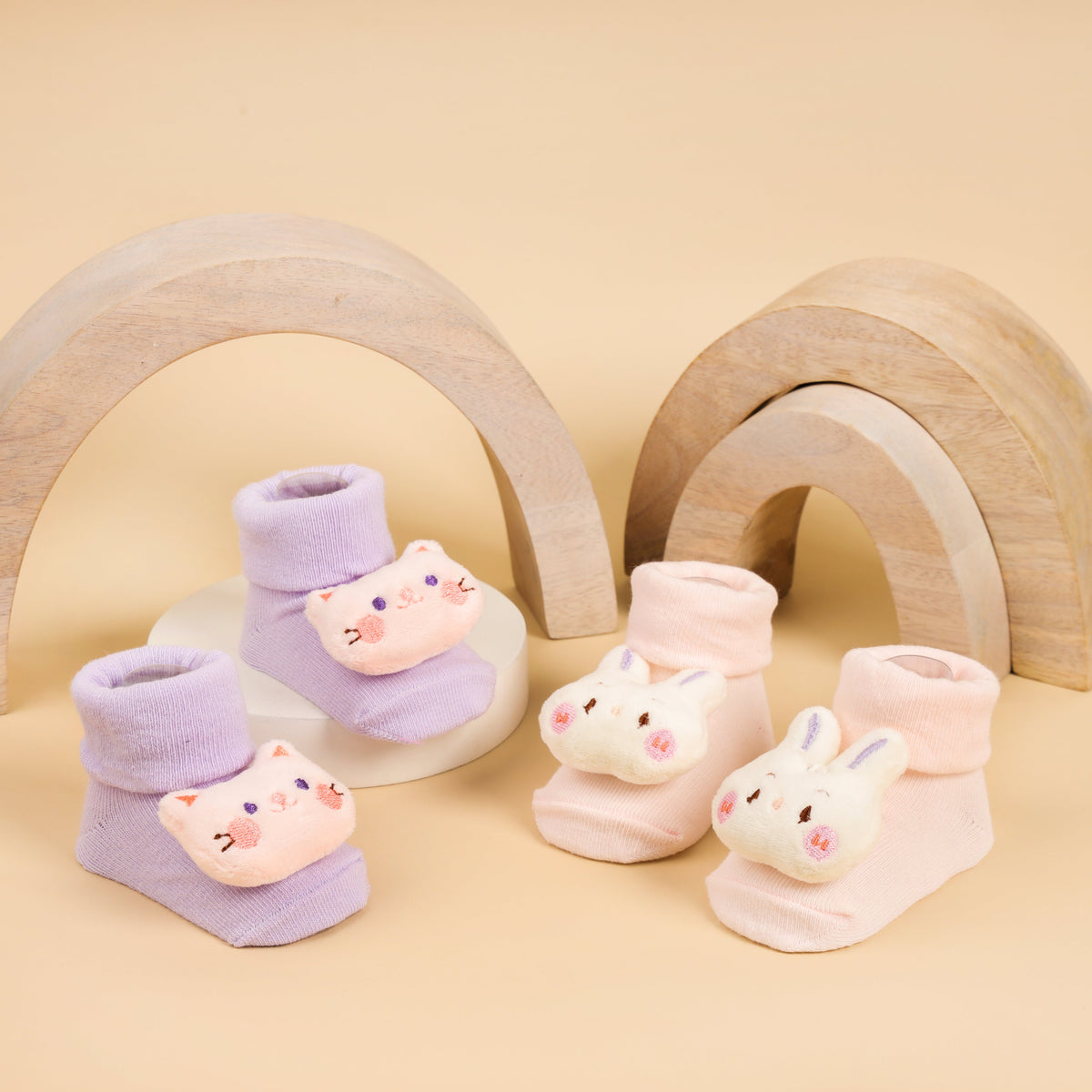 Chubby Bunny 3D Baby Socks - Pack of 2