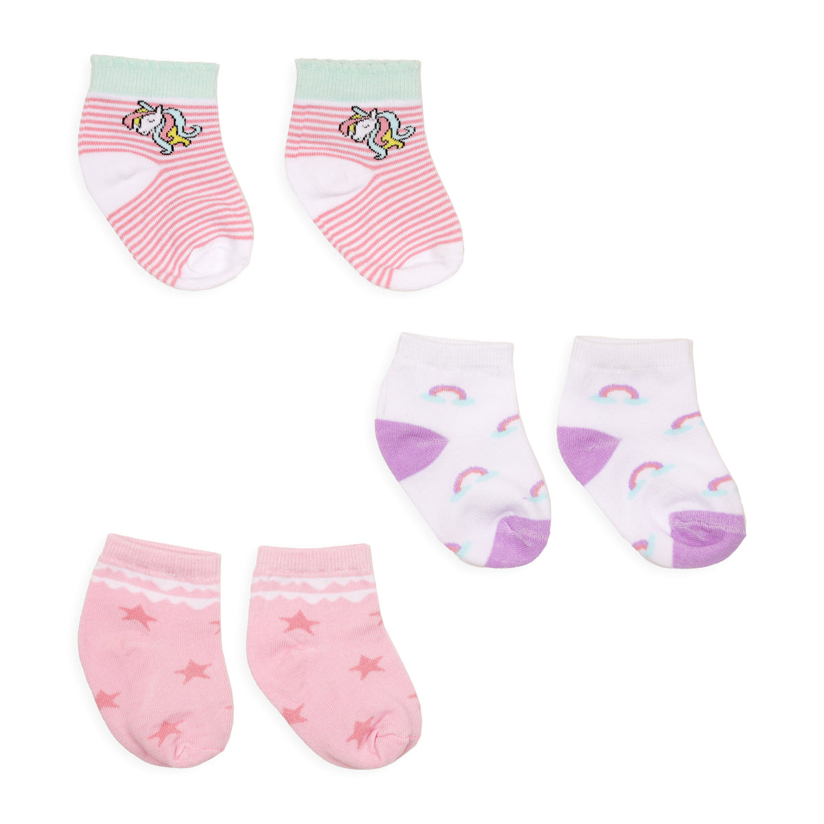 Unicorn Land Flat Socks