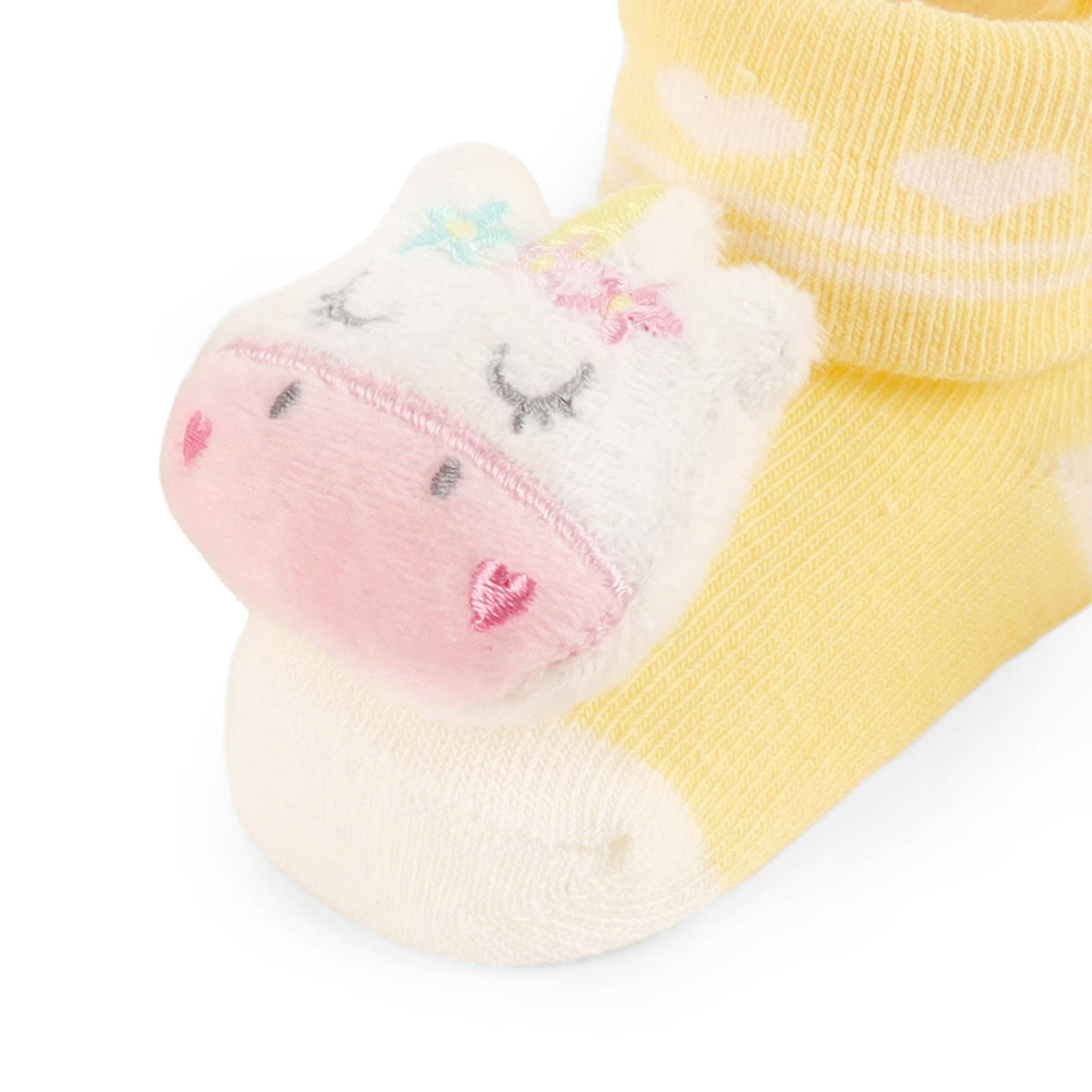 Unicorn rainbow Bliss 3D Baby Socks - Pack of 2
