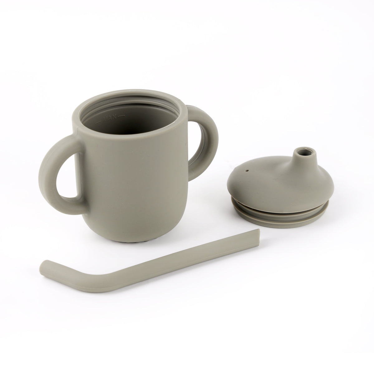 Silicone Green Sipper Cup with Straw