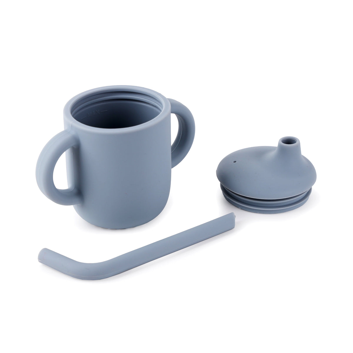 Silicone Blue Sipper Cup with Straw