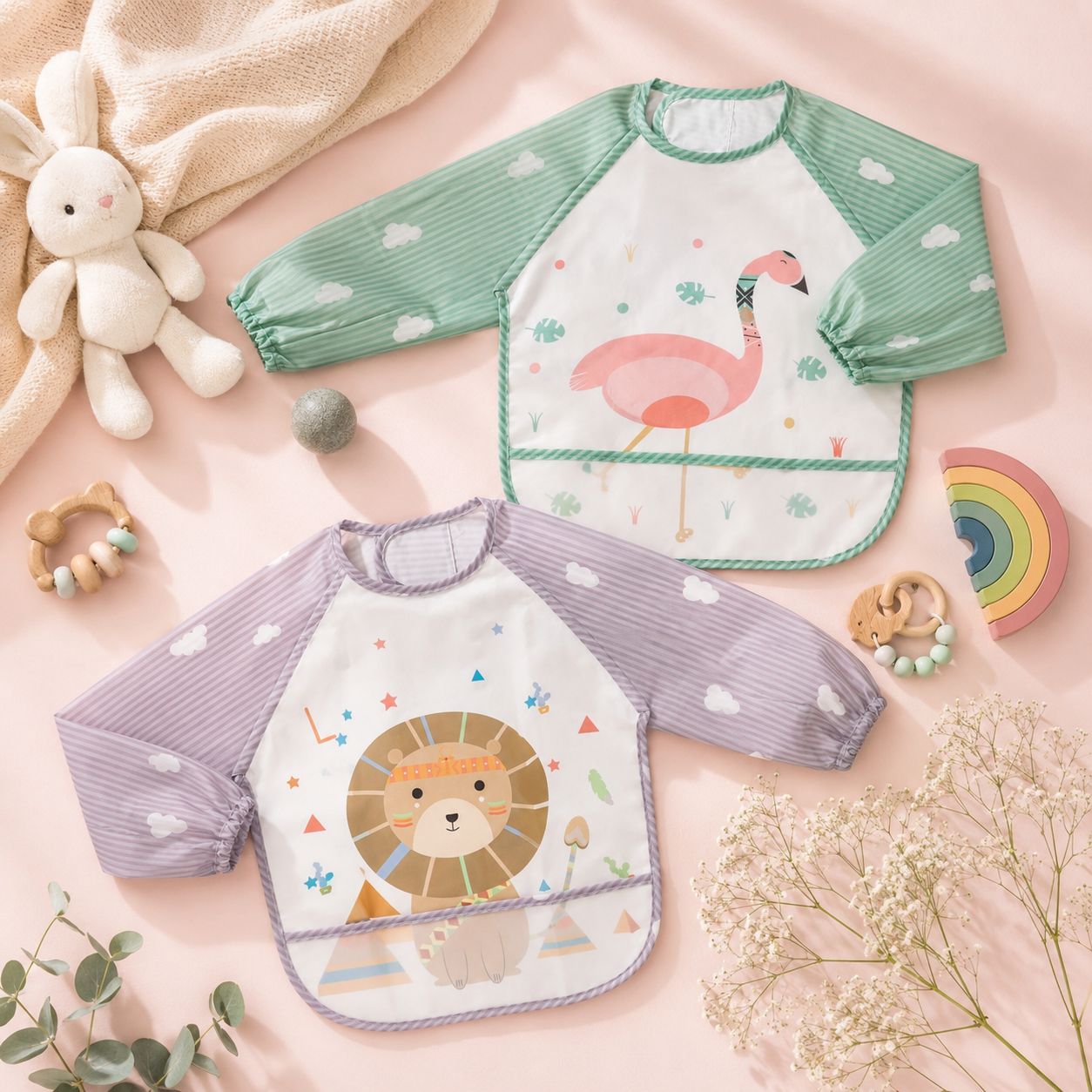 Animal Land Full Bibs - Pack of 2