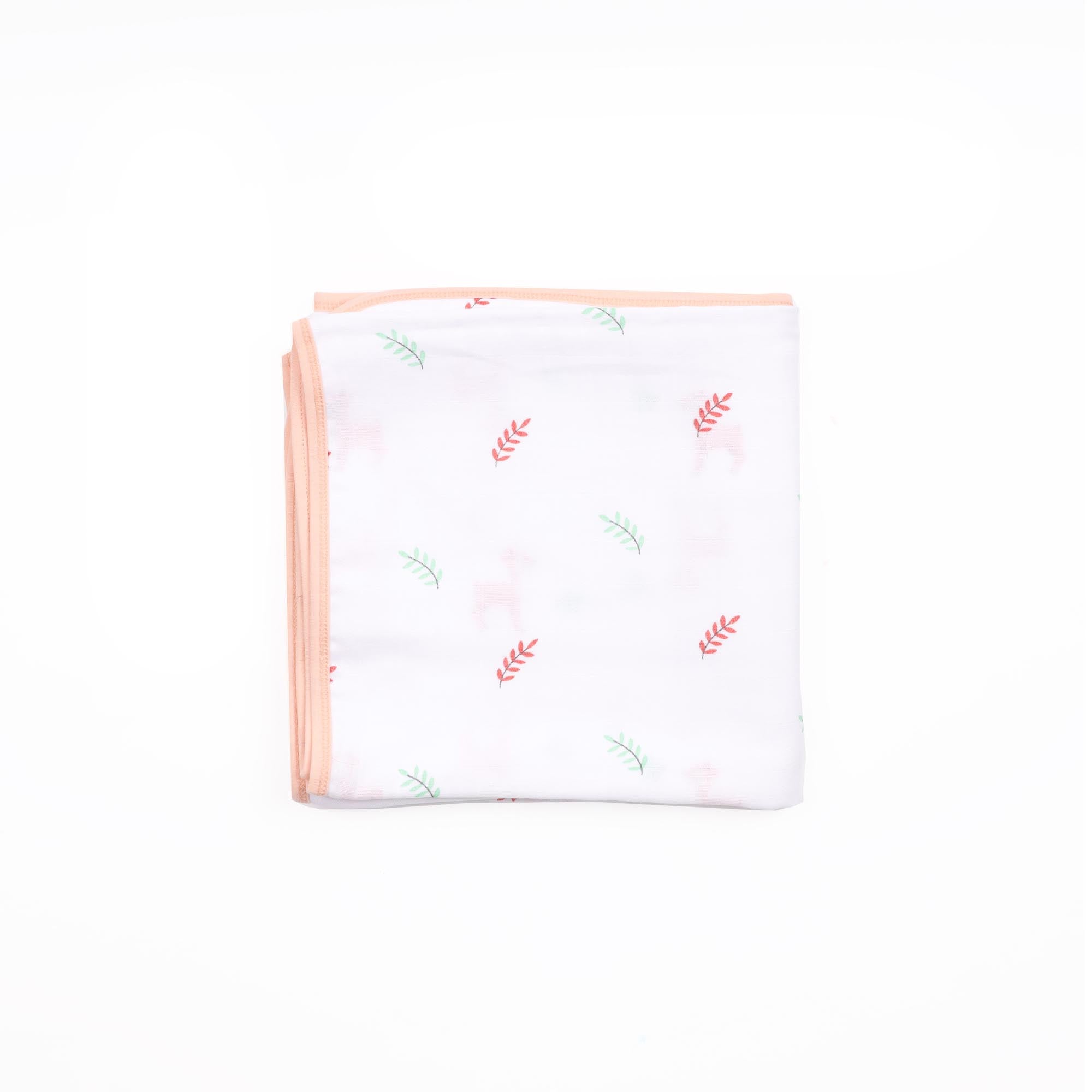 Pink Deer Organic Reversible Baby Blanket