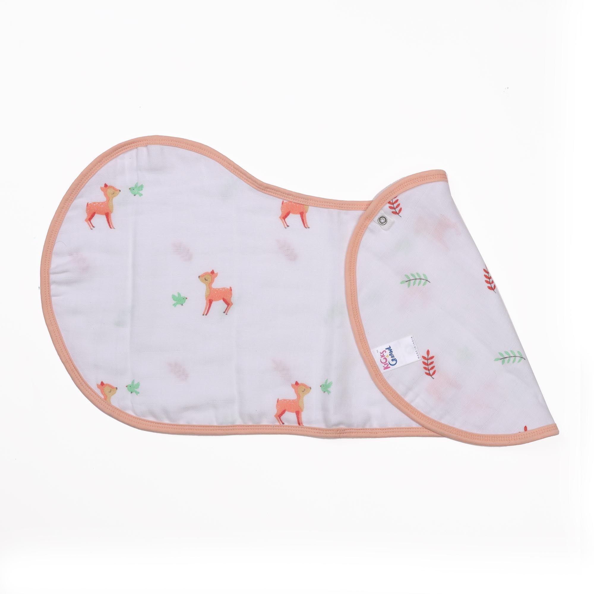 Fun in Forest Reversible Organic Burp Cloth Bibs - 3 pack