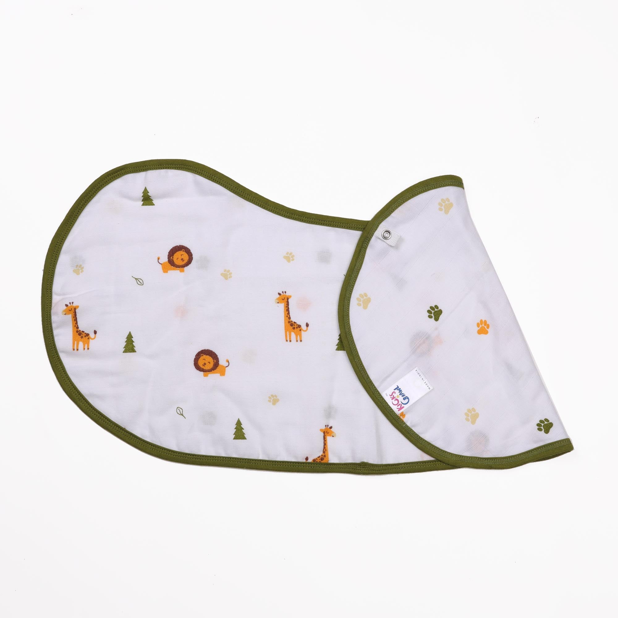 Fun in Forest Reversible Organic Burp Cloth Bibs - 3 pack