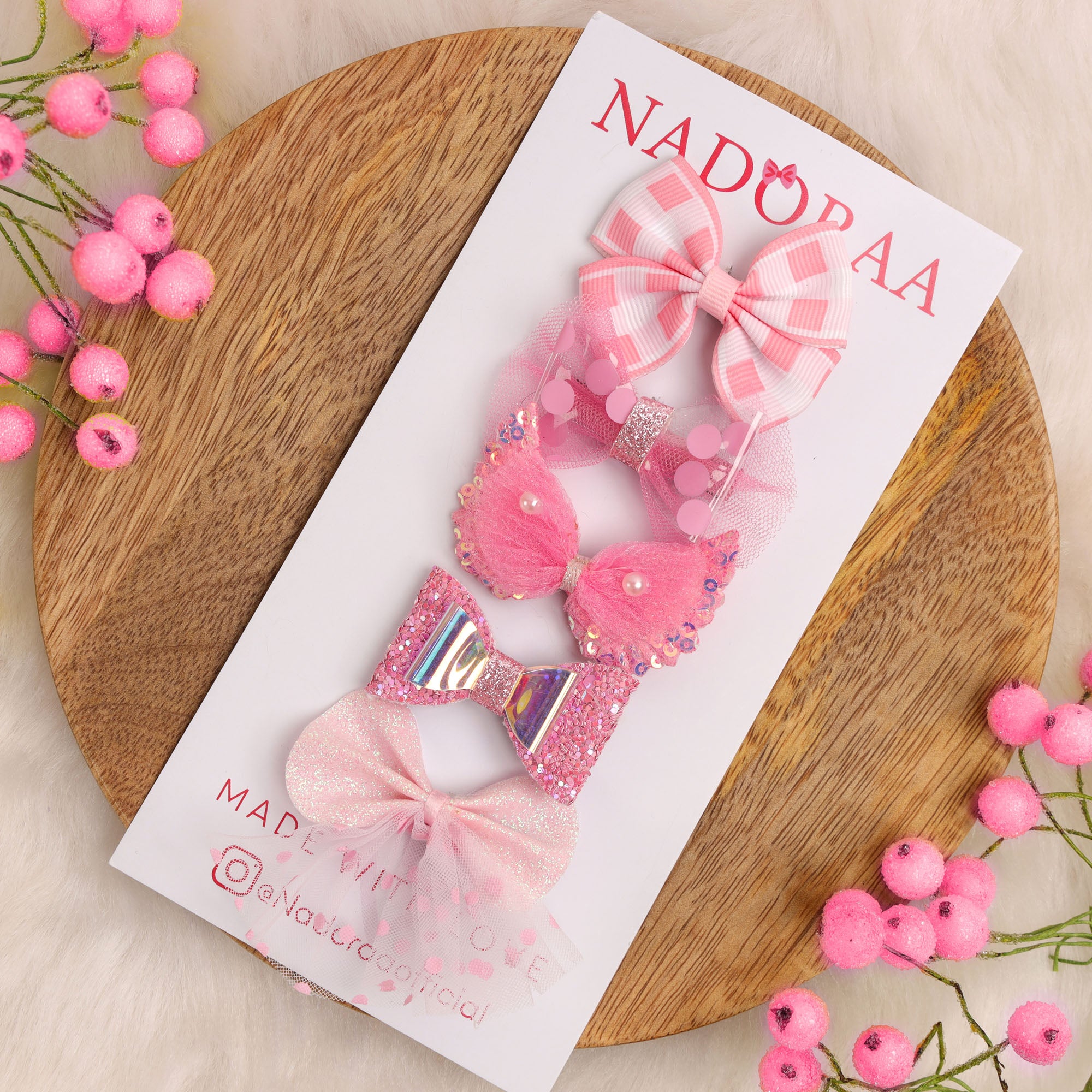 Rosy Blush Hairclips