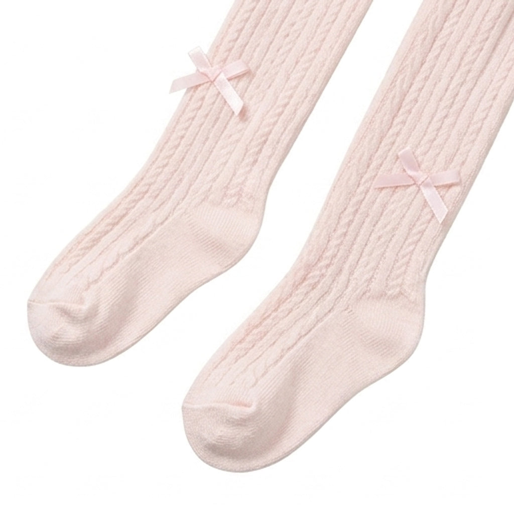 Soft Snuggles Bow Stocking - Baby Pink