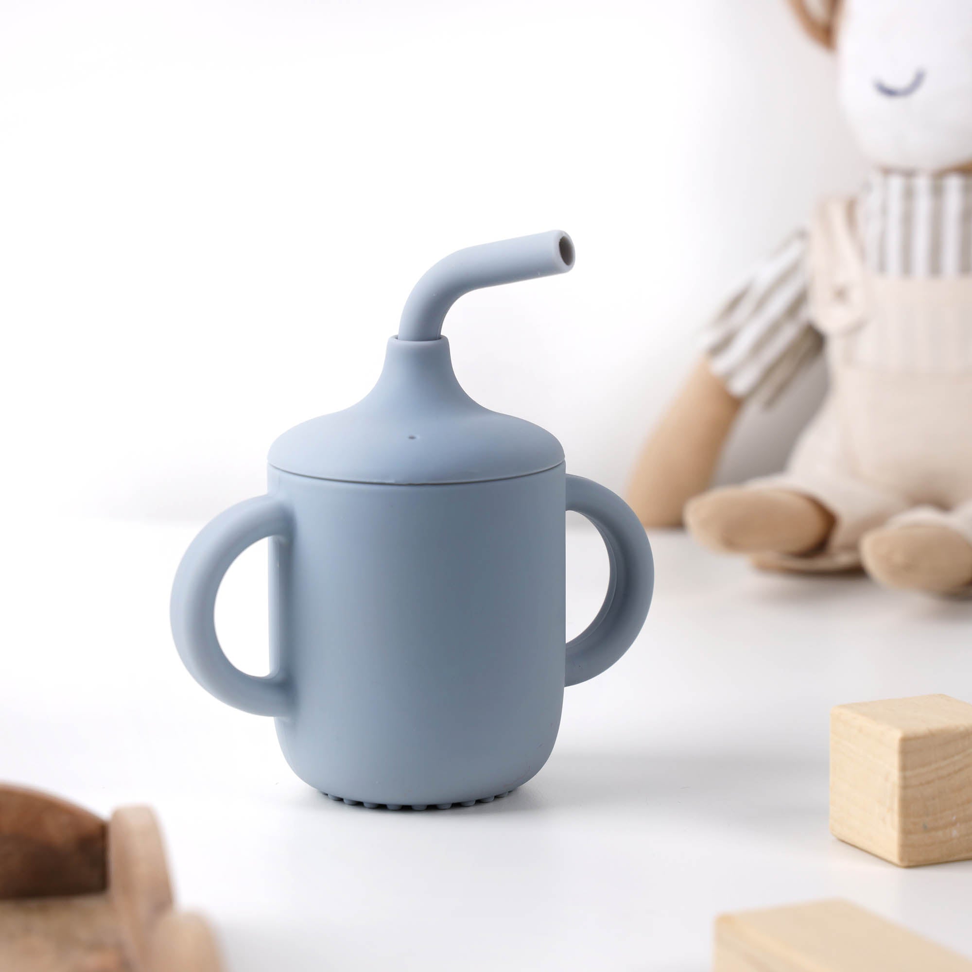 Blue Baby Straw Cup