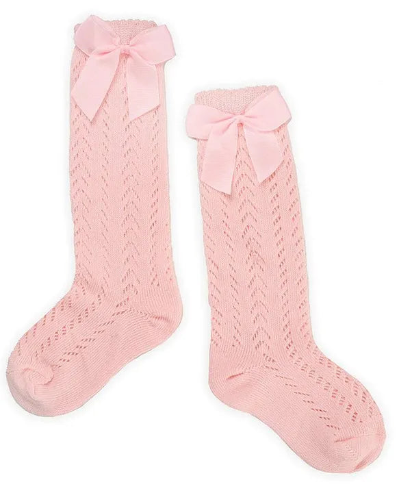 Pink-Bow Baby Stockings