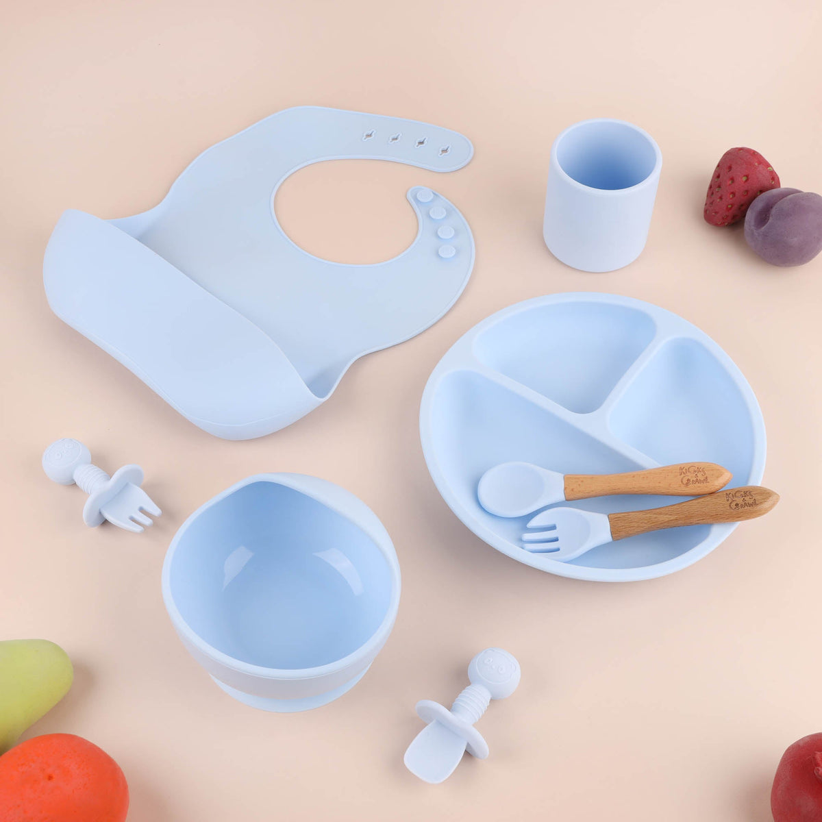 SkyBlue MunchMate Baby Mealtime Set