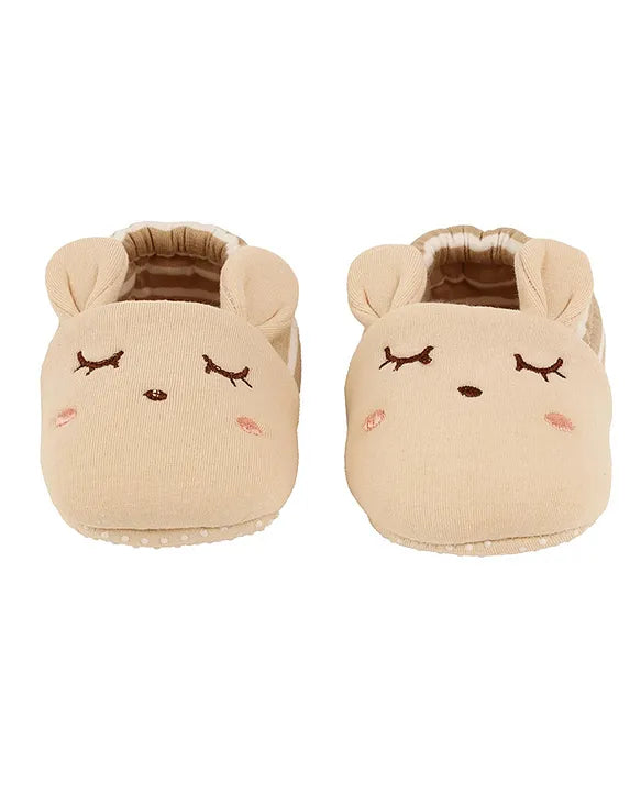 Precious Paws Elastic Baby Booties - Peach
